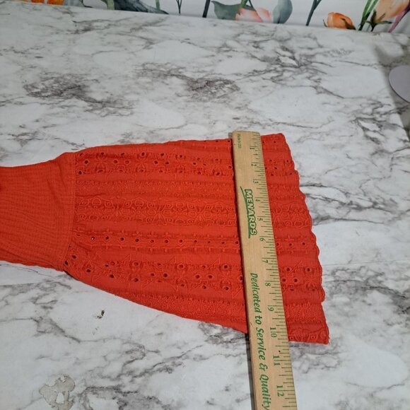 Free People Orange Bell Sleeve Blouse - Picture 13 of 13